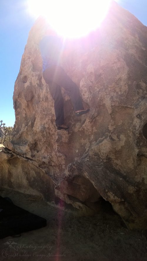 Doing some climbing at Mel's Diner