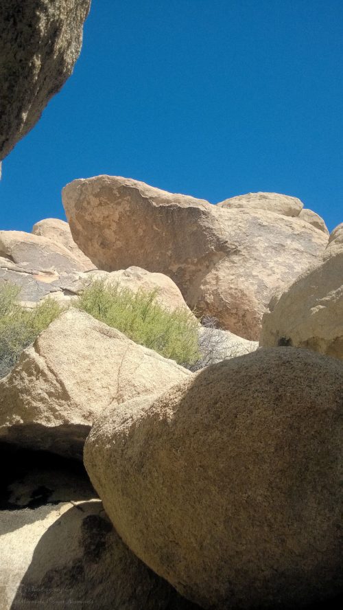 Relaxing in the shade of the boulder caves