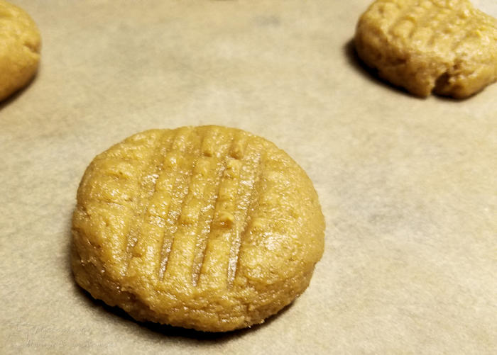 Flourless peanut butter cookie raw