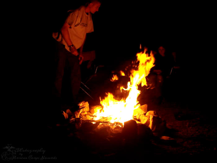 Camping in Kofa - Smores by the Campfire