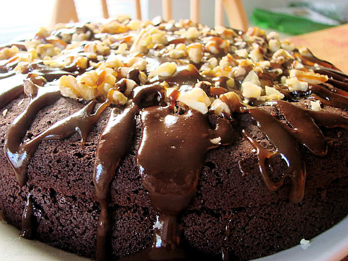 Decadent GFCF Chocolate Snickers Cake