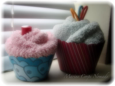 Fuzzy Sock Cupcakes