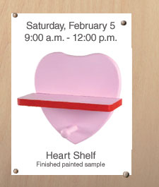 Home Depot February Heart Shelf