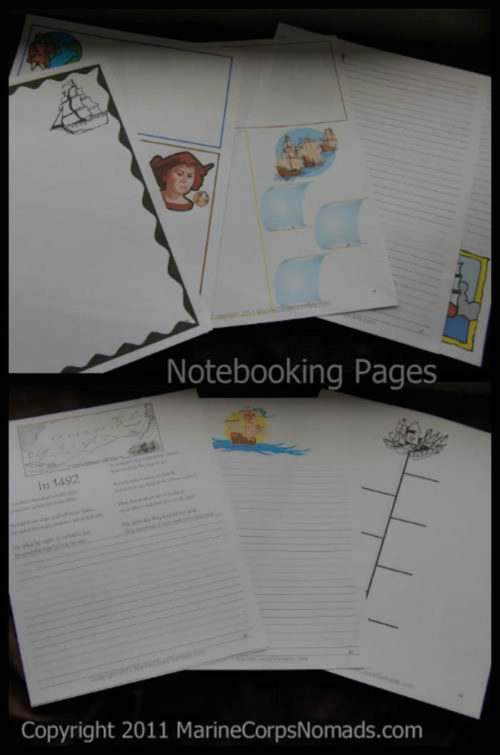 Christopher Columbus Lapbook and Notebook Study - Marine Corps Nomads