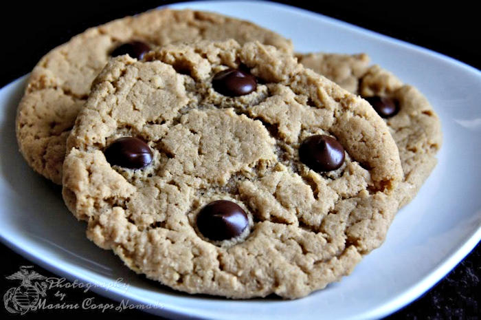 Flourless peanut butter chocolate chip cookies