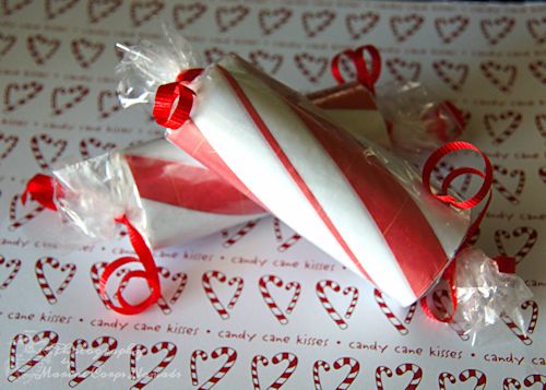 Candy Cane Treat Containers