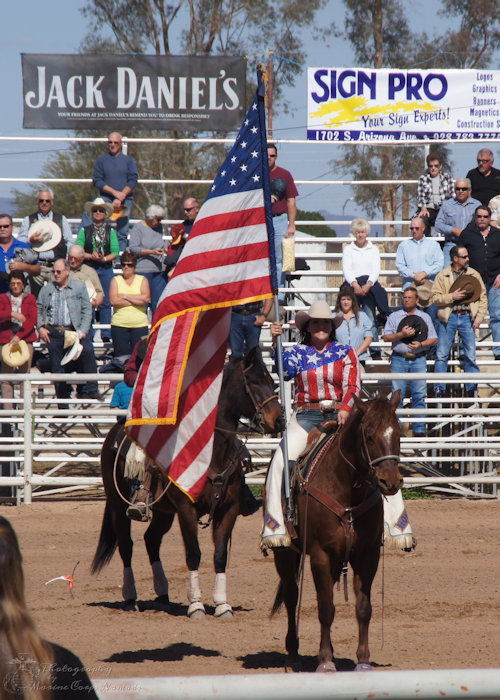 Rodeo Gal Holding US Flag