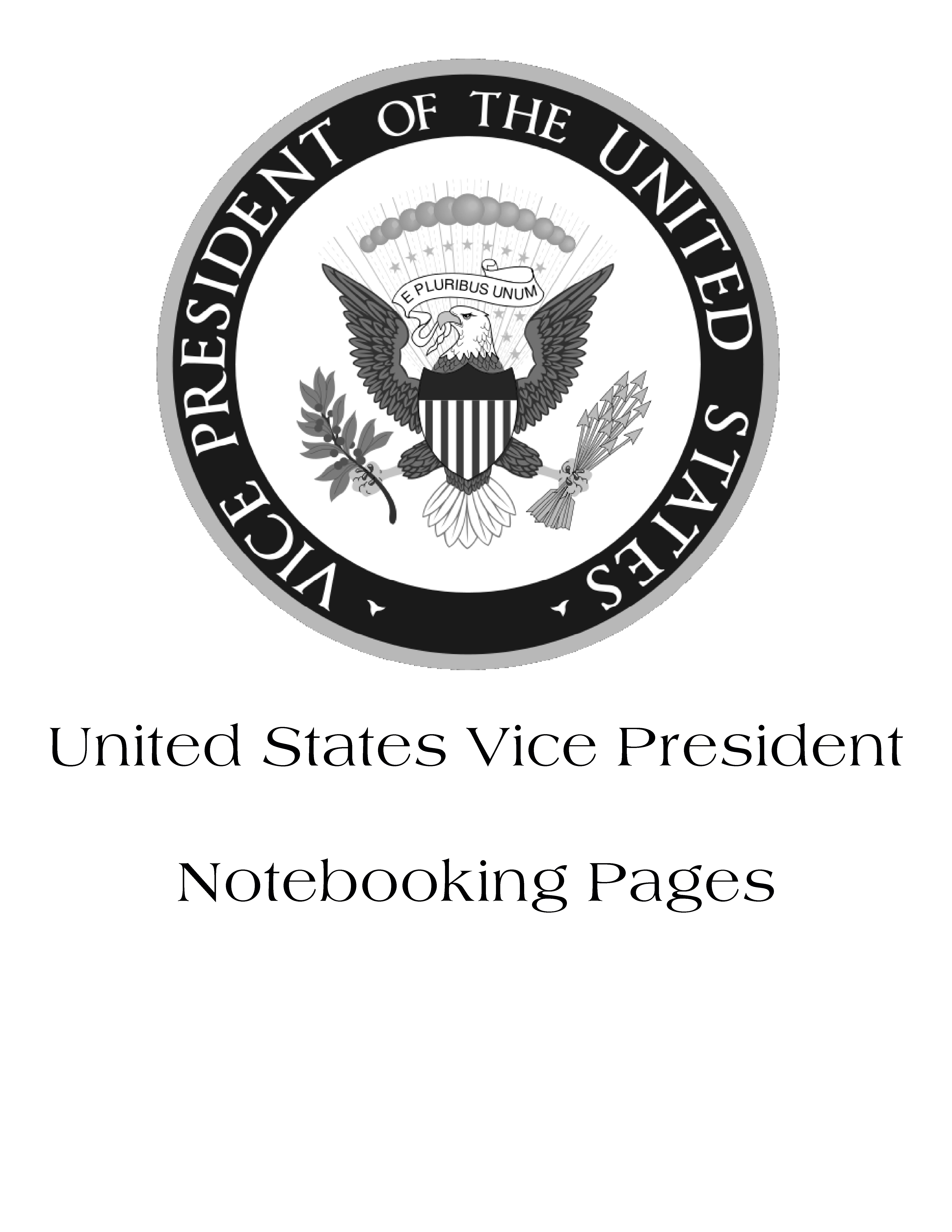Vice Presidents Notebooking Pages Set