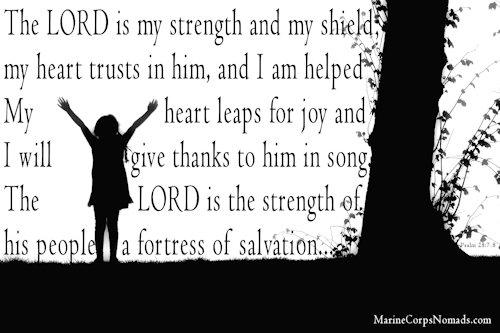 The Lord is my strength and my shield