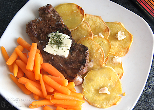 Buffalo Steak with Sweet Potatoes