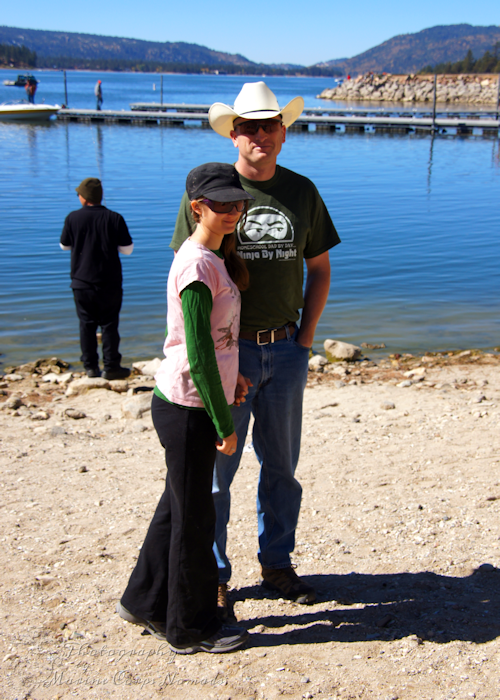 Daddy and Munchkin at Big Bear Lake