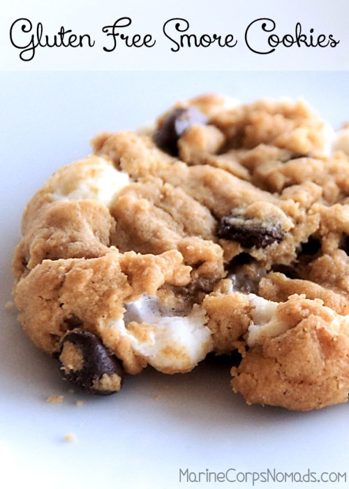 Gluten Free, flourless smore cookies with a nut-free option.