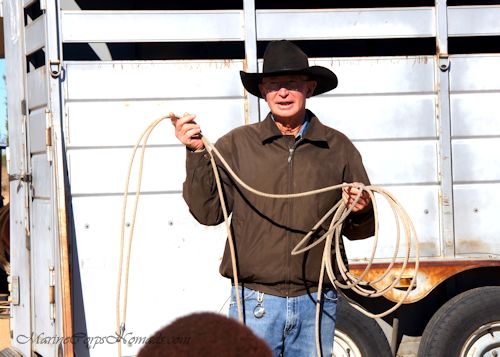 Mr. Rick giving roping lessons