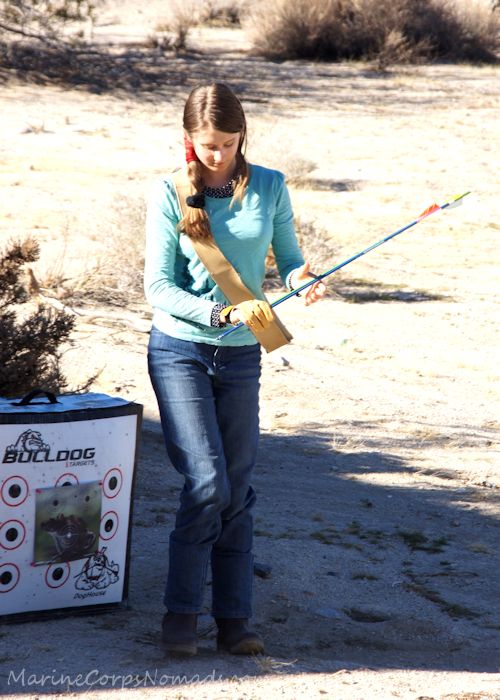 Archery Practice Checking Arrows