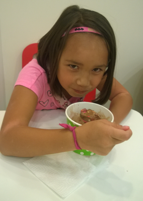 Malia with Chocolate Frozen Yogurt