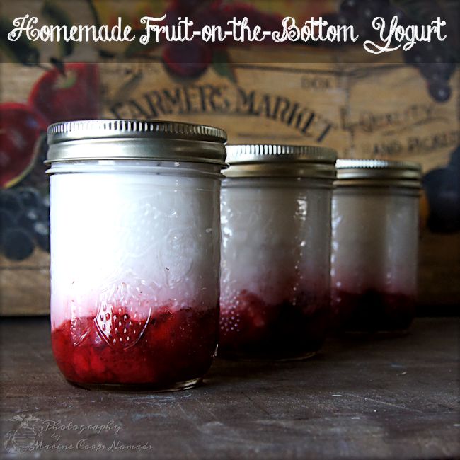 Homemade Fruit-on-the-Bottom Yogurt