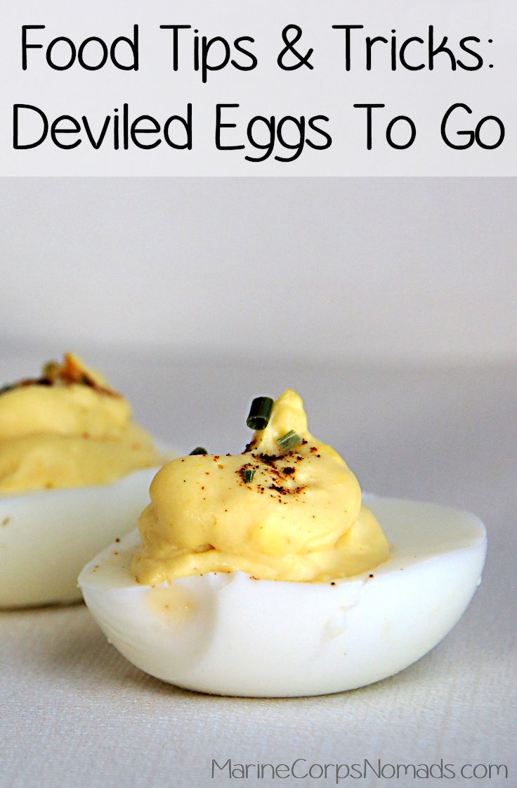 Food tip on how to easily take deviled eggs on the go