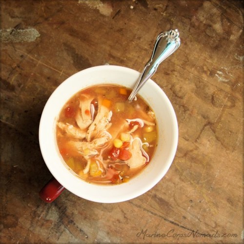 Spicy Crockpot Chicken Soup Recipe #glutenfree #realfood