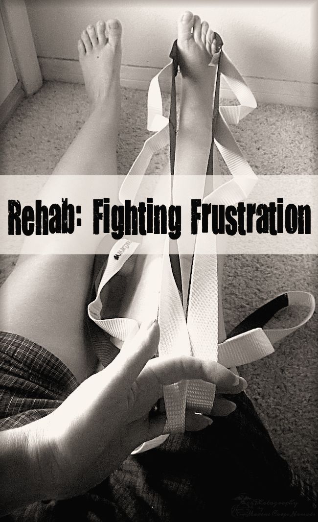 Fighting frustration while going through high ankle sprain rehab