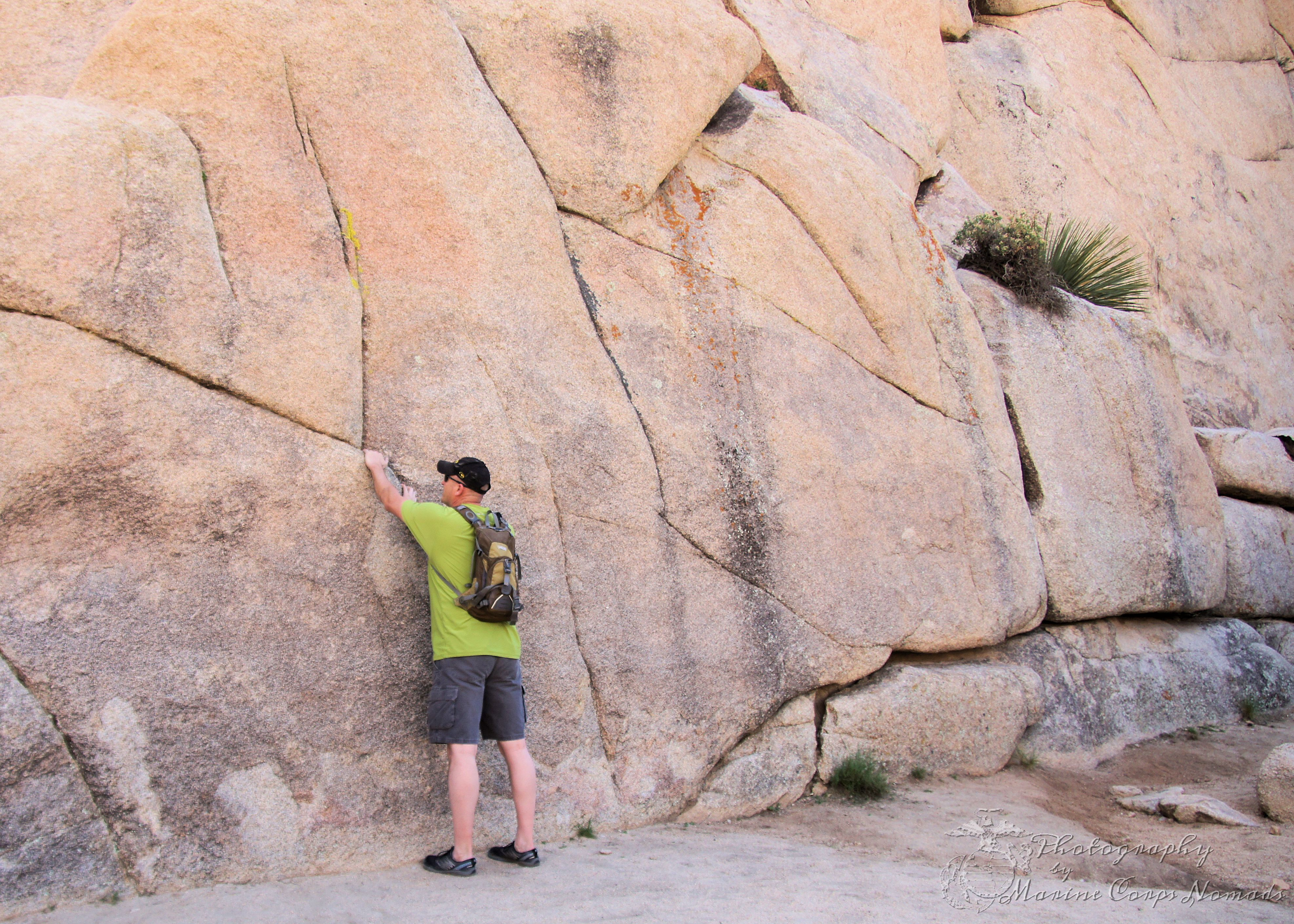 Checking out one of the climbing areas