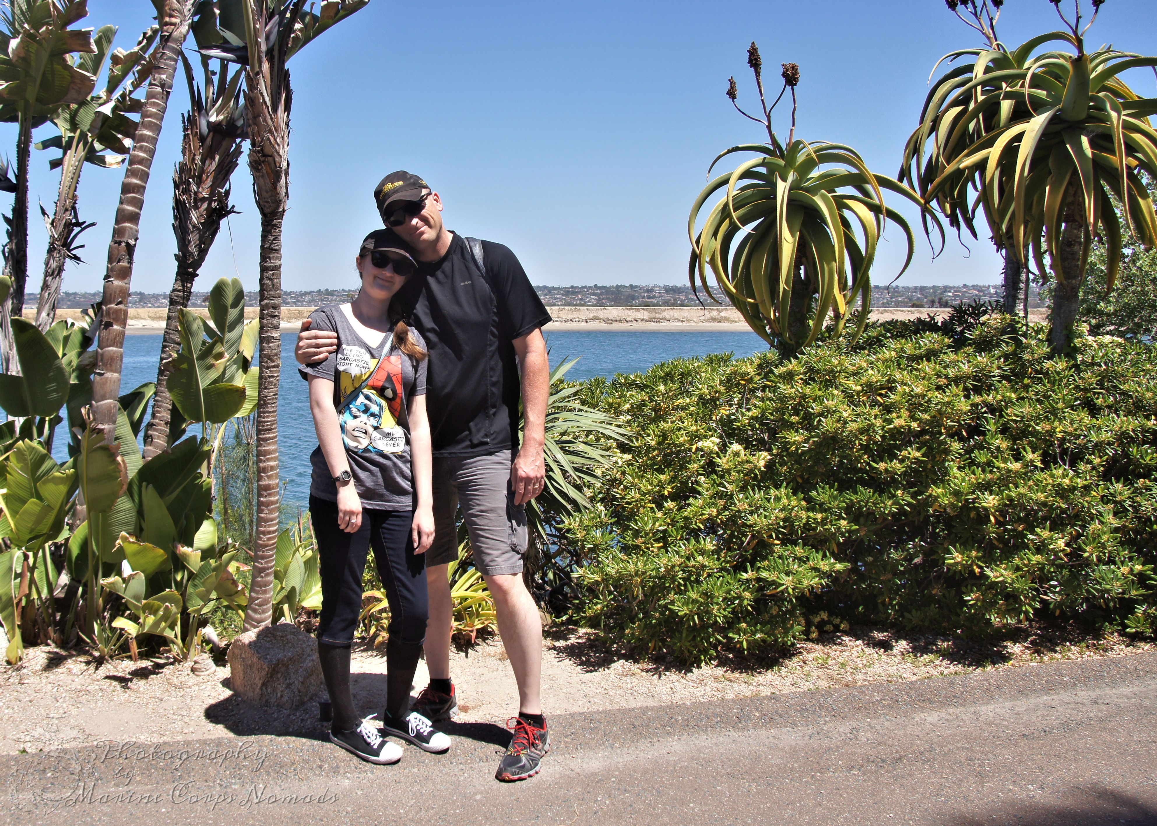 The birthday girl with her Daddy at Sea World