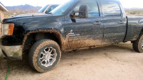 My truck got a little muddy during the vehicle recovery process