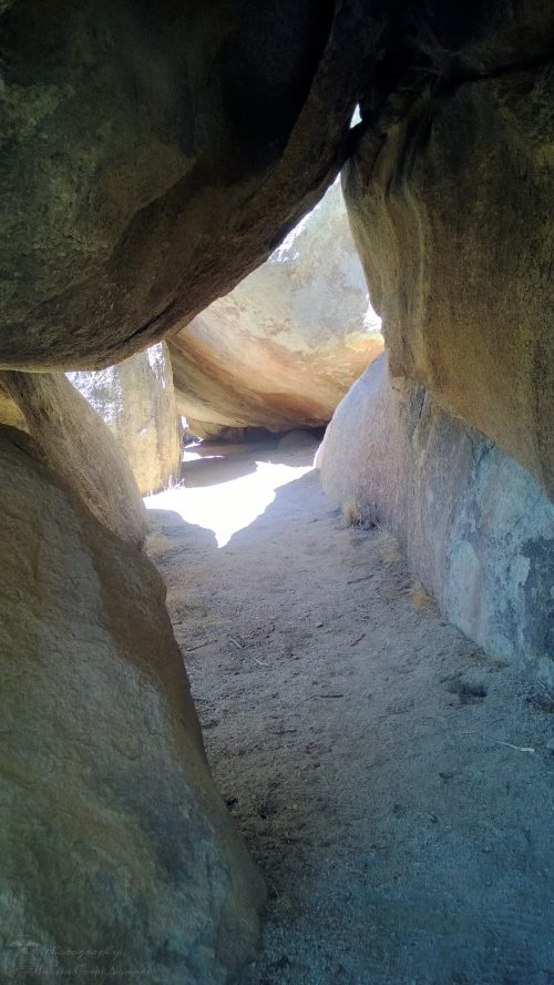 Exploring boulder cave formations