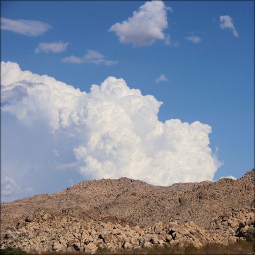 Clouds over the desert mountains