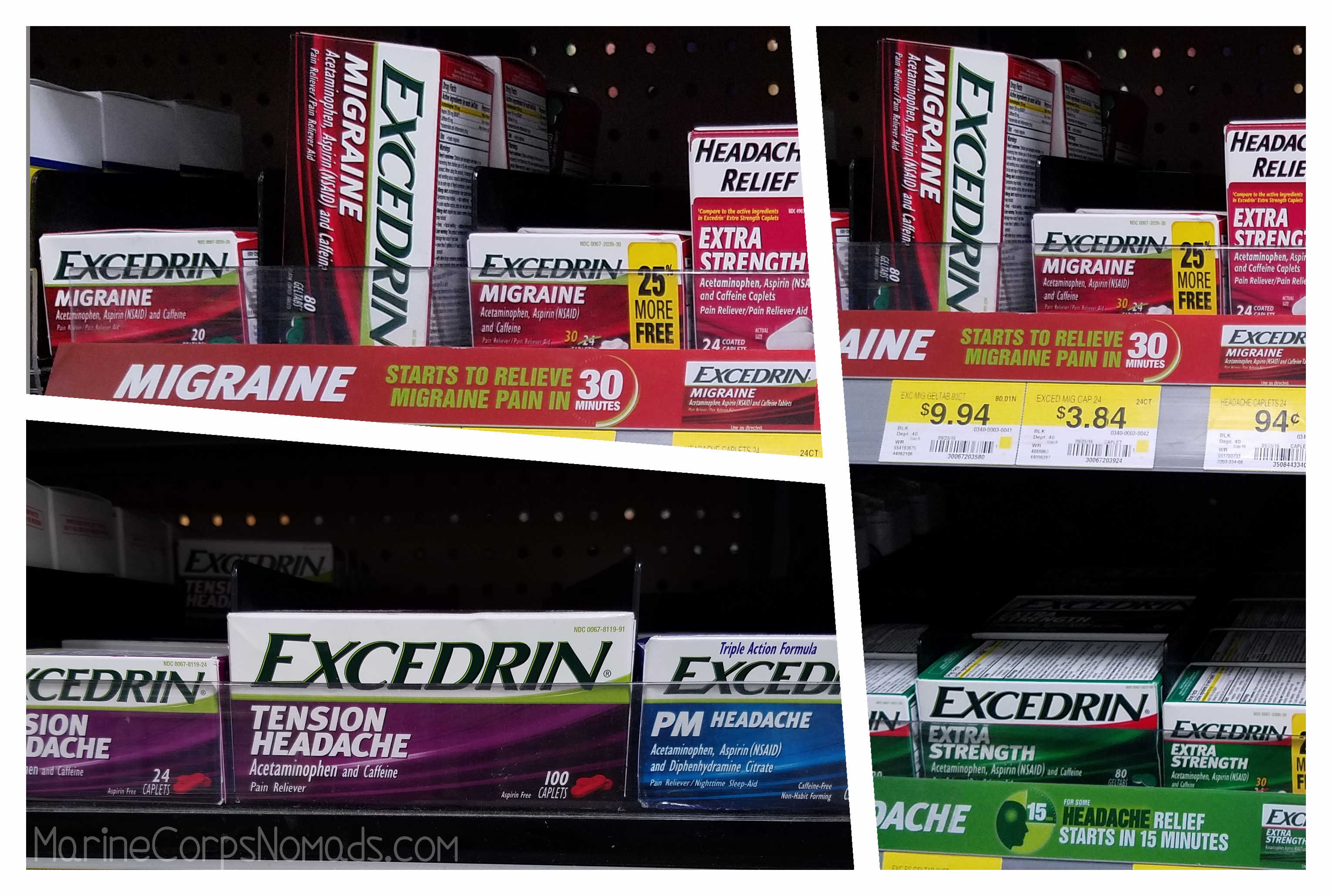 Exedrin line of headache products