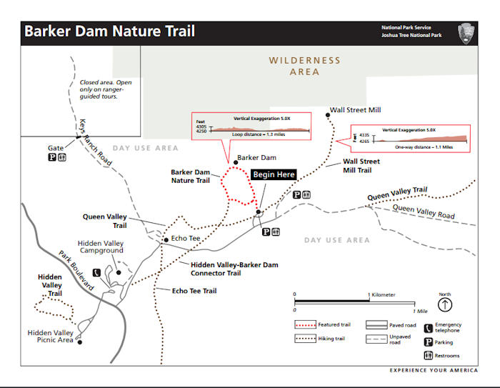 Barker Dam Nature Trail Map
