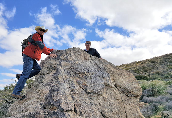 Hi-View Nature Trail - Climbing a Rock