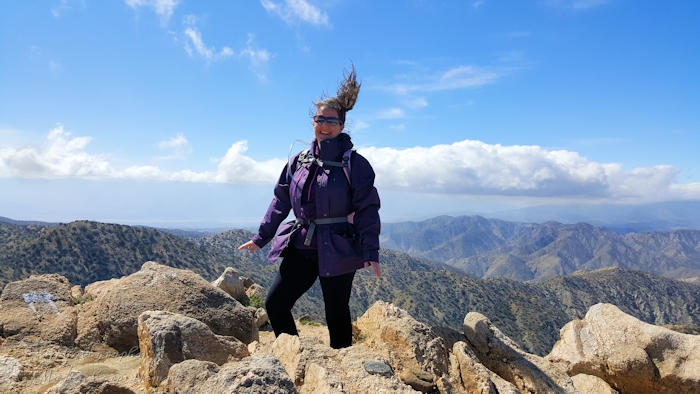 Windy day at the top of Warren Peak Trail