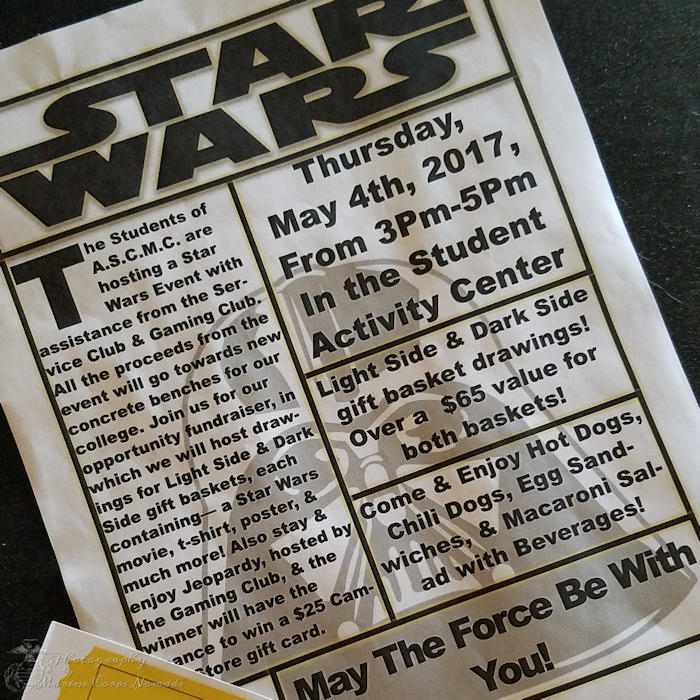 CMC Transfer Student Luncheon with May the 4th Flyer