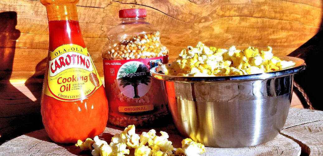 Stovetop popcorn with Malaysian Palm Oil